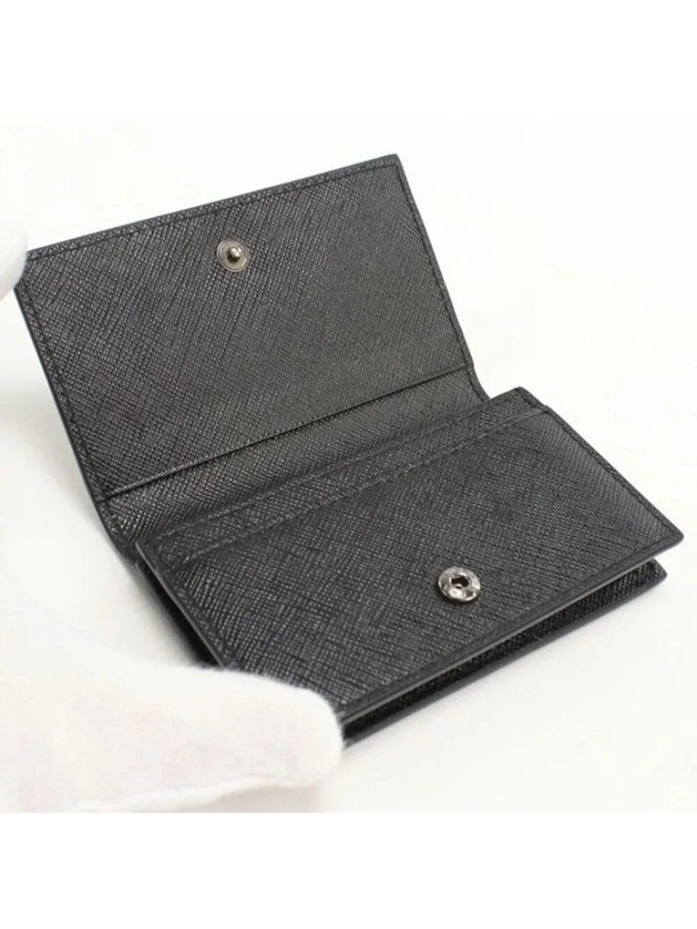 ★SOLD★ Prada Card Case Saffiano Leather Business Holder - Picture 5 of 5